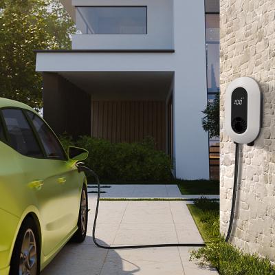 China China-chic New Type - 2 EVSE 32A 250V 32A 7kw Portable Wall Mounted EV Charging Station Charging Wallbox 7KW Level 2 EV Charger For Electric Car for sale