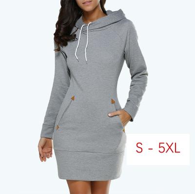 China Anti-Static Hot Sale Hoodie Dress For Woman High Collar Women Hoodie Dresses for sale