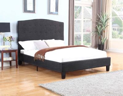 China Other Well Priced Simple Modern Design Upholstered Platform Bed Frame With Ornate Button for sale