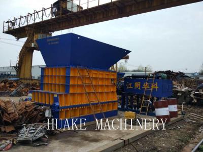 China Efficient scrap metal container Shear 800tons Cutting Force Automated PLC Control for sale