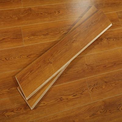 China Indoor Waterproof Multilayer 15mm Solid Wood Flooring With Wax for sale