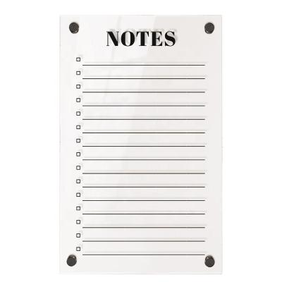 China Modern Home Decor Acrylic Dry Erase Wall Art Planner Message Board Home Accessories for sale