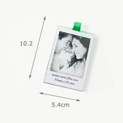 China Acrylic Clear Plastic Fridge Magnets Photo Picture Frame Clips For Fridge for sale