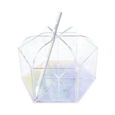 China Iridescent Rainbow AC Stored Organizer 360 Degree Rotating Storage Box Boxes And Bins for sale