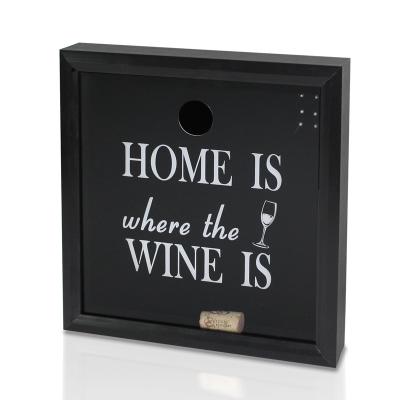 China American Style WPC Wine Cork Display Plastic Frames Wooden Plastic Composite Picture for sale