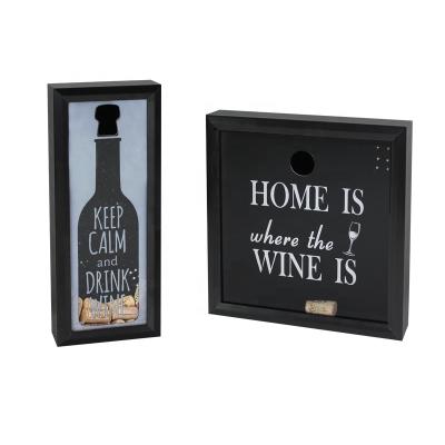 China American Style Fashion WPC Wine Cork Display Plastic Frames Wooden Plastic Composite Picture for sale