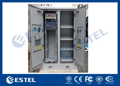 China Solid Two Bay Telecom Cabinets Outdoor With Cooling / Monitoring System for sale