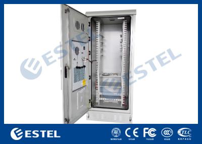 China 40U Steel Metal Outdoor Communication Cabinets Grey RAL 7035 Color for sale