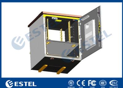 China Telecom Cabinet Pole Mount Enclosure Galvanized Steel Material Air Conditioner Cooling for sale