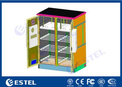 China Two Bay Outdoor Base Station Cabinet High Strength Air Conditioner Cooling Anti Theft Design for sale