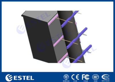 China Anti Corrosion Powder Coating Pole Mount Cabinet With 19 Inch Rack Battery Shelf for sale