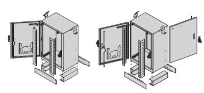 China Single Wall Outdoor Electronic Equipment Enclosures Insulated Aluminum Single / Dual Access for sale