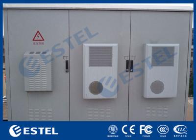 China IP55 Outdoor Power Cabinet Three Bay Telecommunications Shelter With Air Conditioner Cooling for sale