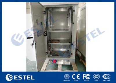 China Floor Standing Outdoor Telecom Cabinet Galvanized Sheet One Front Door With Oil Socket for sale