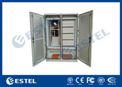 China Anticorrosive Aluminum Two Bay Outdoor Telecom Cabinet 19 Inch Rack Enclosures for sale