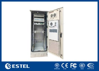 China Single Wall Stainless Steel 38U Outdoor Telecom Enclosure 750x700x2000 With DC Air Conditioner for sale