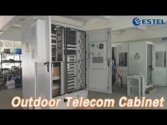 Integrated UPS Outdoor Telecom Cabinet Two Compartment Anti Corrosion