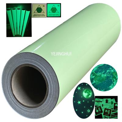 China Self Adhesive PVC 6hour Glow in the Dark Vinyl Safety Signs Rolls GREEN 1.24M*45.7M Photoluminescent Film for sale