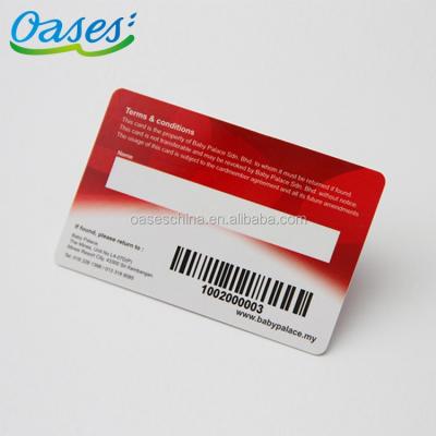 China Credit Card Home Size Plastic Gift Certificate With Serial Number for sale