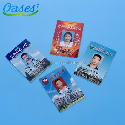 China Custom Size Home Printing Plastic PVC School Photo Id Card Student With Cheap Price for sale