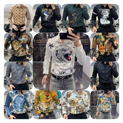 China 2022 ODM/OEM Service Men's Breathable Fashion Long Sleeve Mandarin Collar Shirt For Male for sale