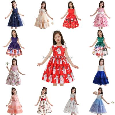 China New Breathable Girls Children Flower Elegant Causal Baby Dress Christmas Birthday Wedding Party Princess Party Dresses Children for sale