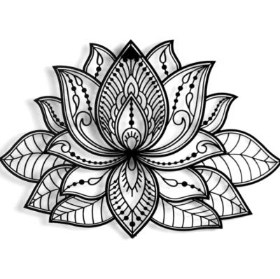 China Art Decor 3D Mandala Metal Wall Decor Lotus flower decor for Homes Bedroom Metal Wall Art Room Decor Housewarming Gift Office Living for sale