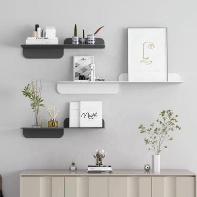 China Metal Arts and Crafts Metal Shelving Shelves Black White Storage Wall Shelf Brackets Steel Floating Shelf Bracket for sale