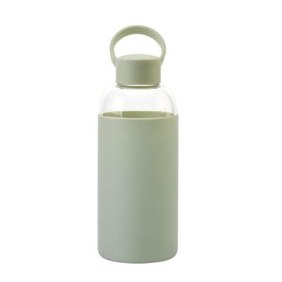 China Sustainable Professional Luxury Outdoor Sports Gym Home Use Design Manufacture Glass Drinking Bottle For Hike for sale