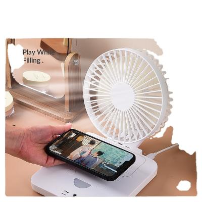 China Combine With Charger Kids Table Fans Mini Fan High Quality Smart Cordless Modern Rechargeable For Home Cooling Electric Foldable White Battery Shenzhen Color for sale