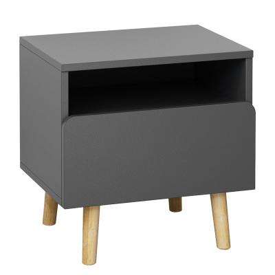 China Solid Wood Minimalism Nightstand Bedside Table Legs Home Furniture Drawer Professional Foldable Storage for sale