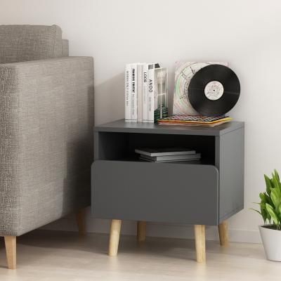 China Foldable Stock New Arrival Modern Bedside Table Fast Delivery With 2 Drawer Nightstand for sale