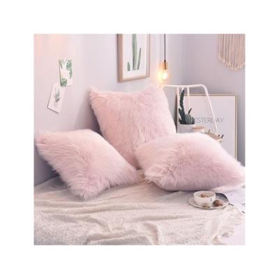 China 2022 Viable Best Selling Sofa Plush Case Velvet Super Comfortable Pink Soft Back Cushion Of Pillow for sale