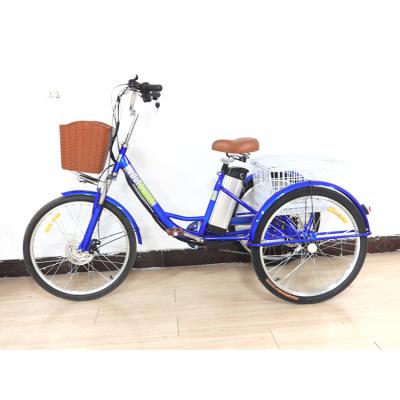 China Cheap And High Quality Aluminum Alloy 250W Adult Electric Cargo Three Wheels Tricycle for sale