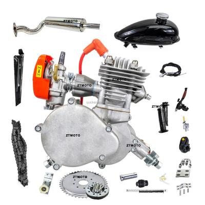 China Gear Carburetor 85cc Bicycle Engine Kit Gas Scooters Chopper Bike Engine bicimotor 2 stroke for sale