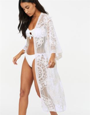 China Plus Size Factory Crochet Bikini Cover Up Beachwear White Cover Ups Women's Swimsuit Dress Cover Ups With High Quality Vacation for sale