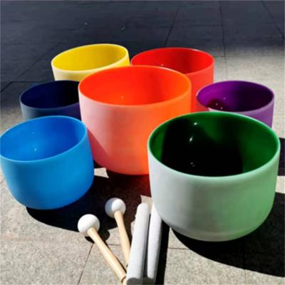 China 7 Color 7 Tone Set Quartz Singing Bowls for Top Qualtiy made in china for sale