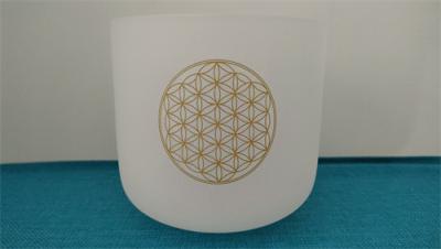 China Flower of Life  Quartz Crystal Singing Bowl Set with free Mallet and O-Rings made of high purity quartz for sale