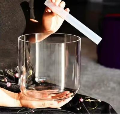 China Chakra Clear crystal singing bowl for sound therapy for sale