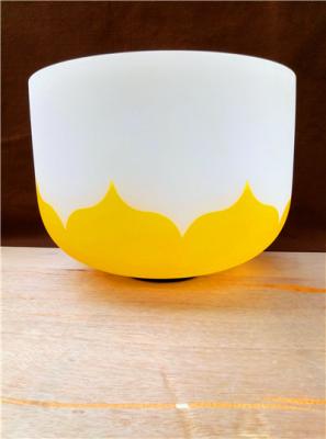 China Top Qulity Yellow Chakra Lotus Set Quartz Crystal Singing Bowls 440HZ  Factory Sell Directly for sale