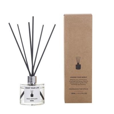 China 100ml Luxury Reed Diffuser Wholesale Scented Perfume Oil With Sticks For Hotel Decoration Air Freshener Glass Bottle Home Tubular Diffuser for sale