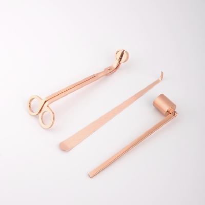 China 3pcs/4pcs Set High Quality Rose Gold Scented Candle Tool Aromatherapy Candle Setting Tool Wholesale for sale