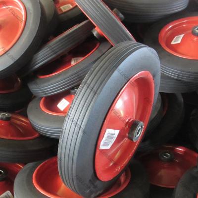 China Hotels Puncture Proof Solid Rubber Tire Wheel For Wheel Barrow 2.50-8 3.00-8 4.00-8 13 14 13x3 for sale