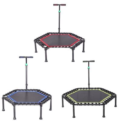 China Shandong Fitness Protector Net Wholesale Cheap Indoor Trampoline With Handrail For Christmas Gift for sale