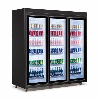 China Single-temperature Refrigeration Equipment Multi-door Beverage Display Showcase Supermarket Commercial Sale Refrigerator Freezer for sale