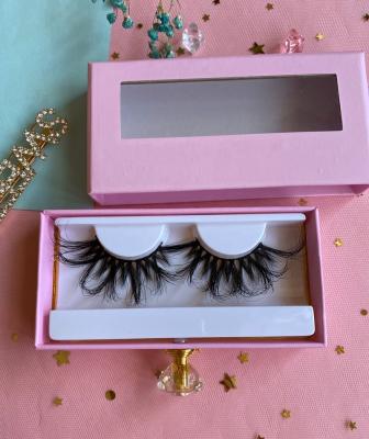 China Wholesale Custom False Eyelashes 25mm Real False Eyelashes Lashes Package Wholesale Custom Lashes Fluffy Mink Eyelash Packaging Box Sellers for sale