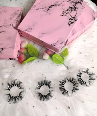 China Super Flexible Custom Long Silver Eyelash Storage Case Fluffy Marble Box With Mirror Applicator Eyeliner Glue Pen 2pairs Lashes for sale