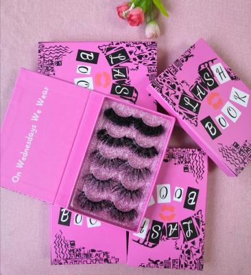 China Super Flexible Create Your Own Eyelash Packaging High Quality Eyelashes Book Multi Pack Of 5 Pairs Mink Eyelashes for sale