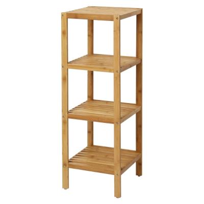 China Sustainable 4 Tier Bamboo Storage Shelf For Kitchen Bathroom for sale