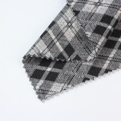 China Wholesale Geometry Polyester Fabric Premium Viscose Plaid Fabric Polyester Rayon Spandex Fabric for sale